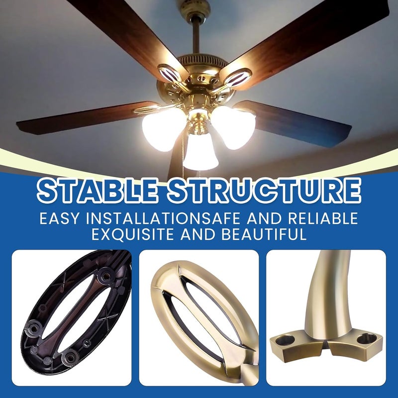 Ciuouient Ceiling Fan Arm Replacement Bracket Compatible with H-ampton Bay Glendale II 52 in. LED Indoor Oil Rubbed Bronze Ceiling Fan,For Model #AG542PR-FB,1Pc(Color:Brass) - Image 3